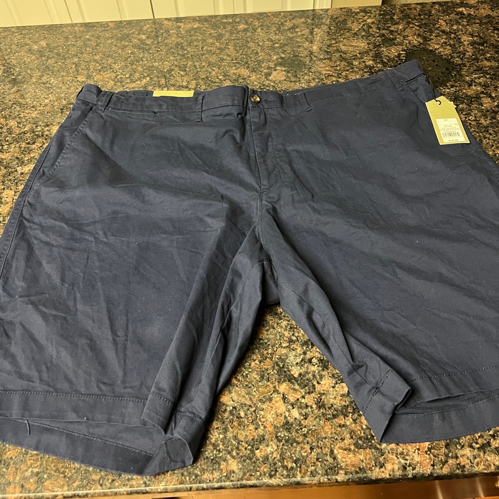 Brand New Goodfellow Navy Blue Shorts Flat Front Size 52